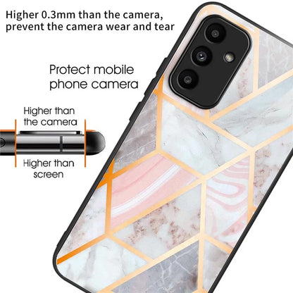 For Samsung Galaxy A15 4G / 5G Phone Case Tempered Glass Pattern Back Cover
