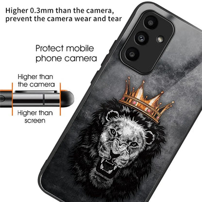 For Samsung Galaxy A15 4G / 5G Phone Case Tempered Glass Pattern Back Cover