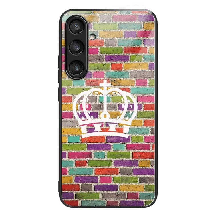 For Samsung Galaxy S23 FE Phone Case Patterned Tempered Glass + TPU Shock Protective Cover