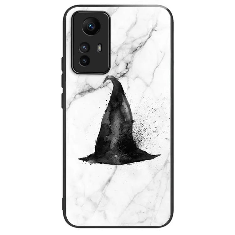 For Xiaomi Redmi Note 12S 4G Pattern Design Tempered Glass Phone Case Anti-Drop Cover