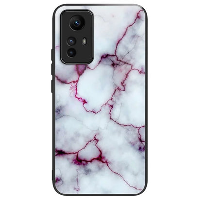 For Xiaomi Redmi Note 12S 4G Pattern Design Tempered Glass Phone Case Anti-Drop Cover
