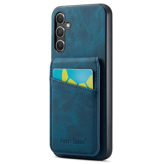 FIERRE SHANN For Samsung Galaxy A15 4G / 5G Cell Phone Case PU+TPU Crazy Horse Texture Cover