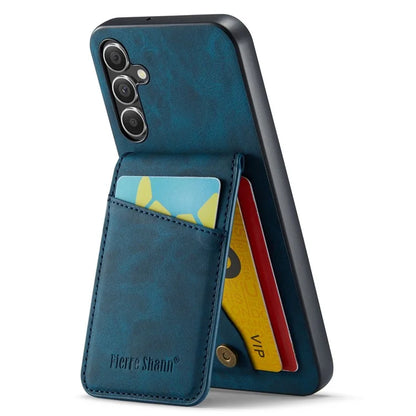 FIERRE SHANN For Samsung Galaxy A15 4G / 5G Cell Phone Case PU+TPU Crazy Horse Texture Cover