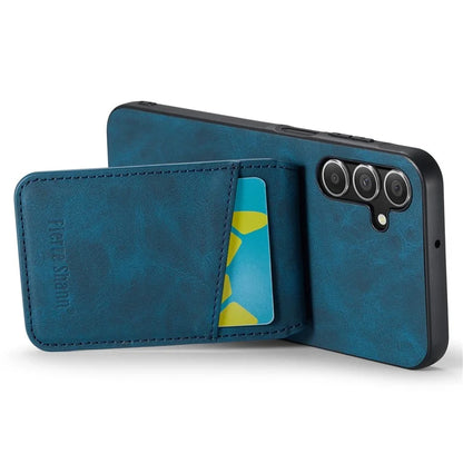 FIERRE SHANN For Samsung Galaxy A15 4G / 5G Cell Phone Case PU+TPU Crazy Horse Texture Cover