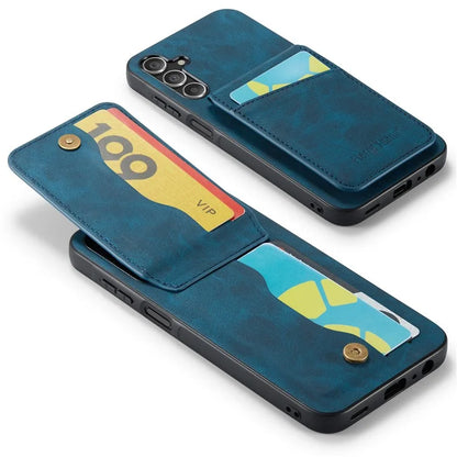 FIERRE SHANN For Samsung Galaxy A15 4G / 5G Cell Phone Case PU+TPU Crazy Horse Texture Cover