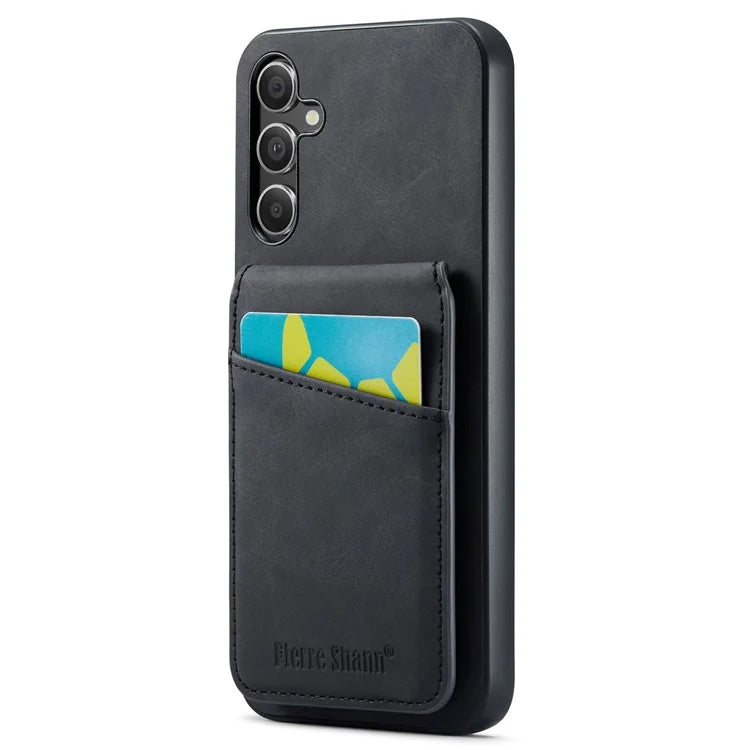 FIERRE SHANN For Samsung Galaxy A15 4G / 5G Cell Phone Case PU+TPU Crazy Horse Texture Cover