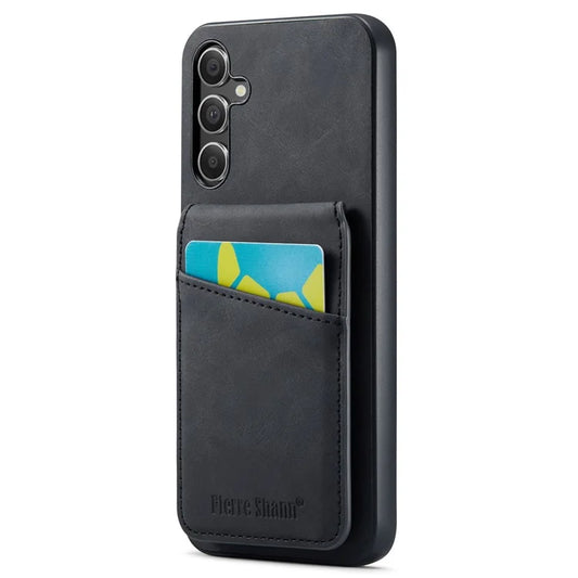 FIERRE SHANN For Samsung Galaxy A24 4G (162.1 x 77.6 x 8.3mm) Case PU+TPU Crazy Horse Texture Cellphone Cover