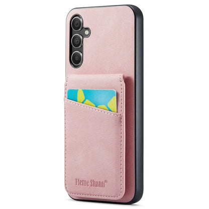 FIERRE SHANN For Samsung Galaxy A13 5G Cell Phone Case Card Slots PU+TPU Back Cover
