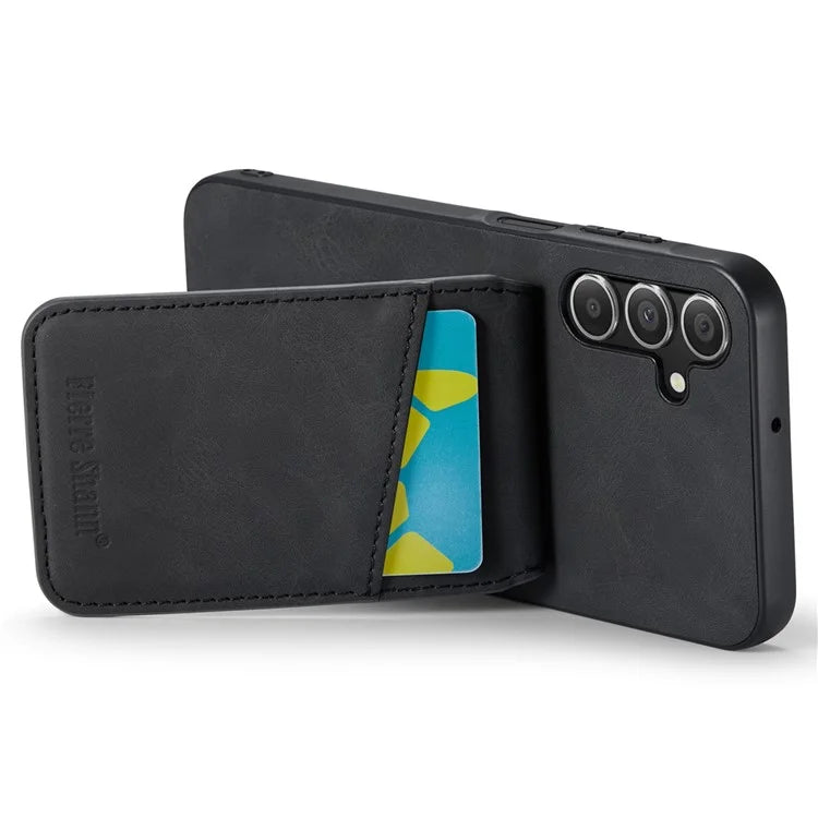 FIERRE SHANN For Samsung Galaxy A13 5G Cell Phone Case Card Slots PU+TPU Back Cover