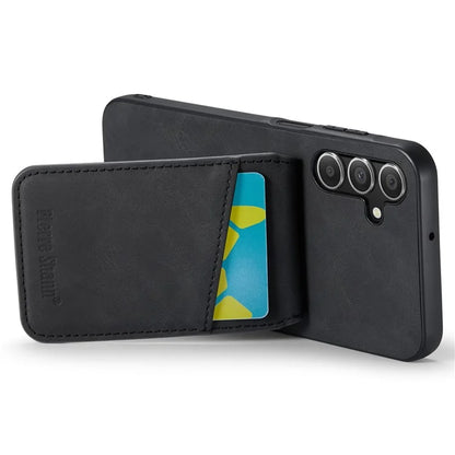 FIERRE SHANN For Samsung Galaxy A13 5G Cell Phone Case Card Slots PU+TPU Back Cover