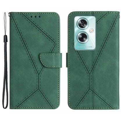 HT05 For Oppo A59 5G Skin-Feel Leather Case Wallet Splicing Phone Cover