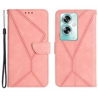 HT05 For Oppo A59 5G Skin-Feel Leather Case Wallet Splicing Phone Cover