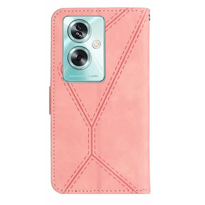 HT05 For Oppo A59 5G Skin-Feel Leather Case Wallet Splicing Phone Cover