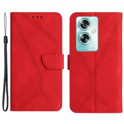 HT05 For Oppo A59 5G Skin-Feel Leather Case Wallet Splicing Phone Cover