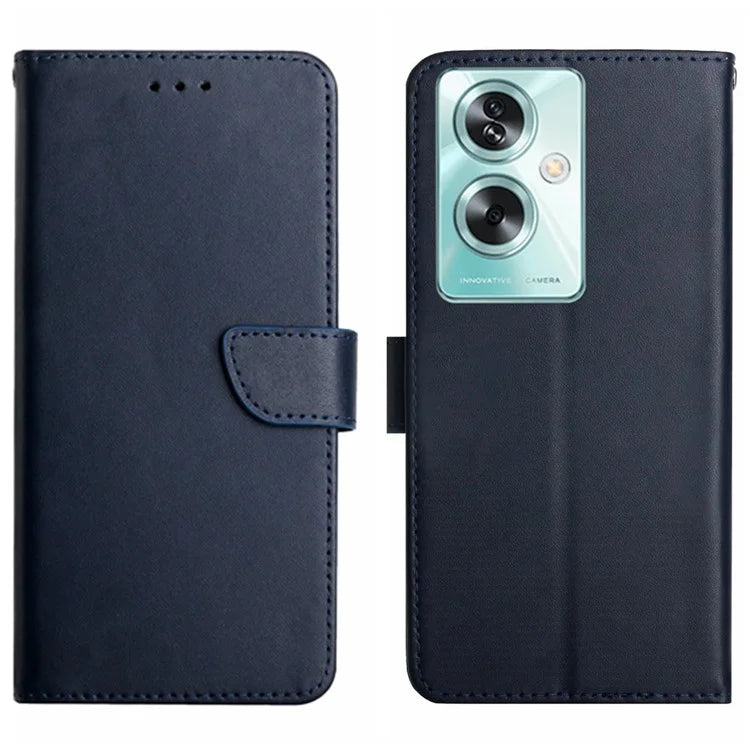 HT02 Genuine Cow Leather Case for Oppo A59 5G Wallet Phone Cover Nappa Texture