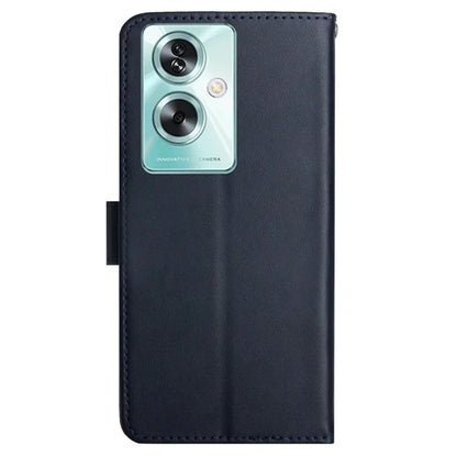 HT02 Genuine Cow Leather Case for Oppo A59 5G Wallet Phone Cover Nappa Texture