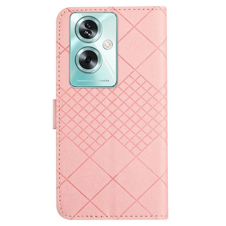HT06 For Oppo A59 5G Leather Case Litchi Texture Flip Wallet Phone Cover