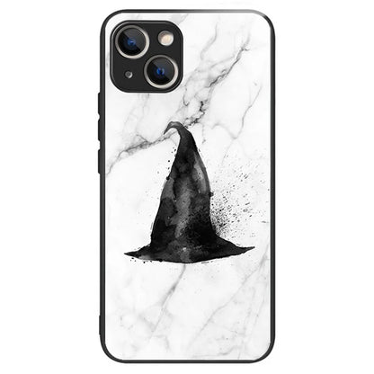 For iPhone 15 Plus Pattern Phone Case Anti-Scratch Tempered Glass