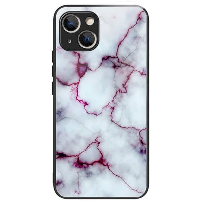 For iPhone 15 Plus Pattern Phone Case Anti-Scratch Tempered Glass