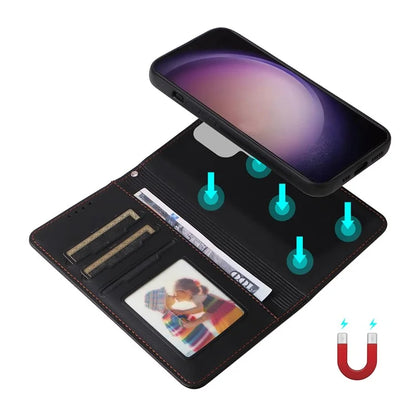 BETOPNICE 005 For Samsung Galaxy S24 Ultra Leather Case Magnetic Detachable Phone Cover