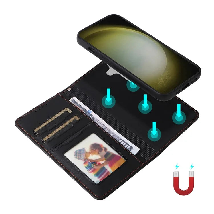 BETOPNICE 005 For Samsung Galaxy S24+ Leather Case Phone Wallet Detachable 2-in-1