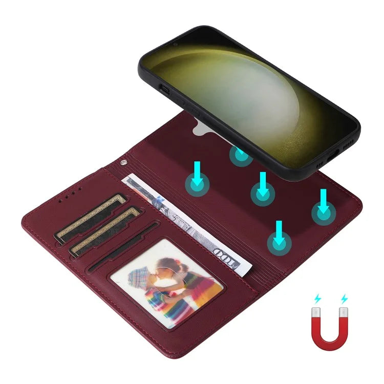 BETOPNICE 005 For Samsung Galaxy S24+ Leather Case Phone Wallet Detachable 2-in-1