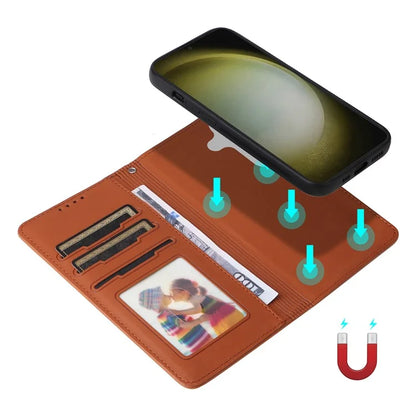 BETOPNICE 005 For Samsung Galaxy S24+ Leather Case Phone Wallet Detachable 2-in-1