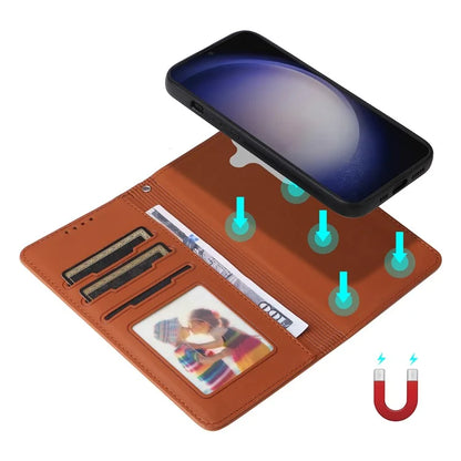 BETOPNICE 005 For Samsung Galaxy S24 Wallet Phone Case Detachable Leather Cover