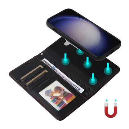 BETOPNICE 005 For Samsung Galaxy S24 Wallet Phone Case Detachable Leather Cover