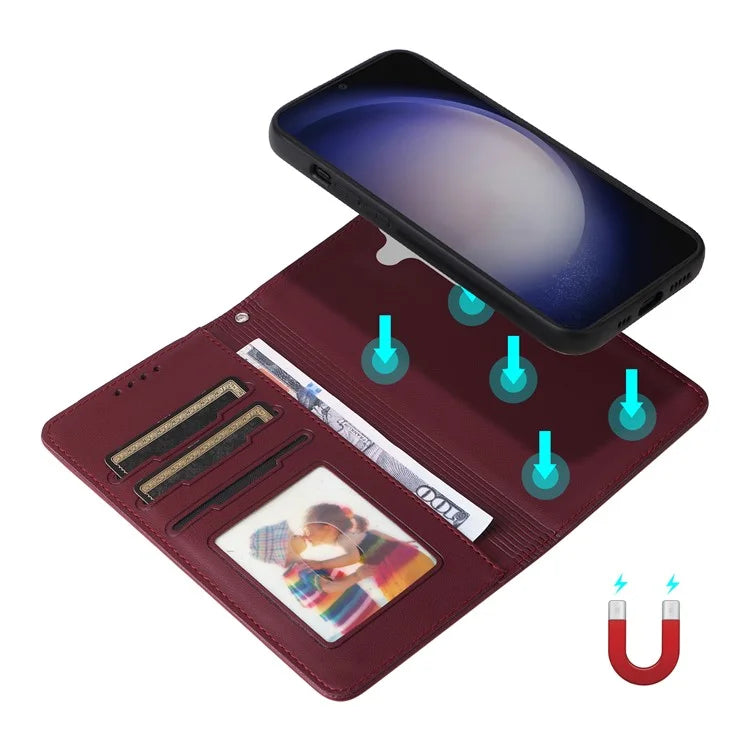 BETOPNICE 005 For Samsung Galaxy S24 Wallet Phone Case Detachable Leather Cover