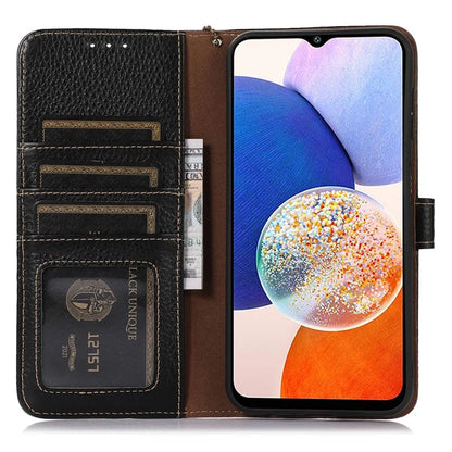 For Samsung Galaxy Xcover 7 RFID Blocking Phone Case Genuine Cow Leather Cover