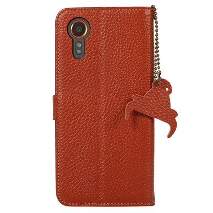 For Samsung Galaxy Xcover 7 RFID Blocking Phone Case Genuine Cow Leather Cover