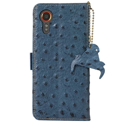 For Samsung Galaxy Xcover 7 Genuine Cow Leather Case RFID Blocking Wallet Cover
