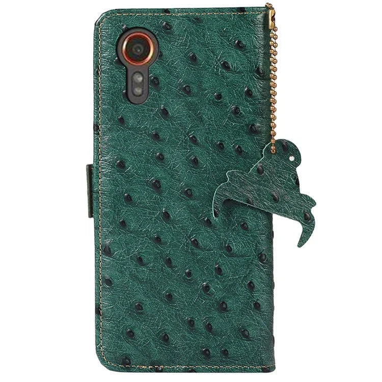 For Samsung Galaxy Xcover 7 Genuine Cow Leather Case RFID Blocking Wallet Cover