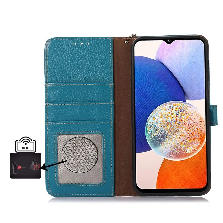 For Xiaomi Redmi Note 13R Pro 5G Genuine Cow Leather Phone Case with Card Slots
