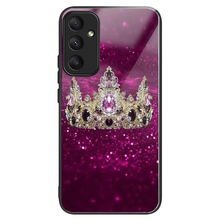For Samsung Galaxy A55 5G Phone Back Cover Tempered Glass Pattern Design Case
