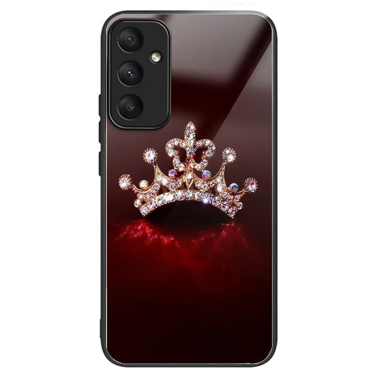For Samsung Galaxy A55 5G Phone Back Cover Tempered Glass Pattern Design Case