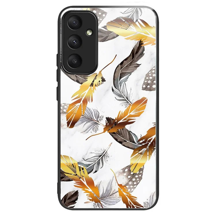 For Samsung Galaxy A55 5G Phone Back Cover Tempered Glass Pattern Design Case