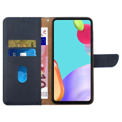 HT02 For Motorola Moto G34 5G Wallet Phone Case Nappa Texture Genuine Cow Leather Cover