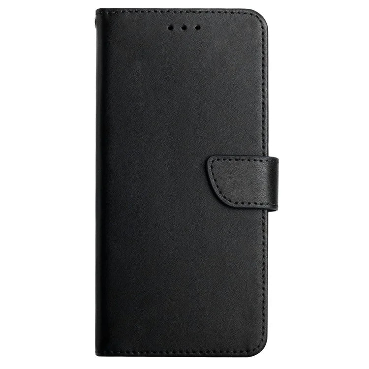 HT02 For Motorola Moto G34 5G Wallet Phone Case Nappa Texture Genuine Cow Leather Cover
