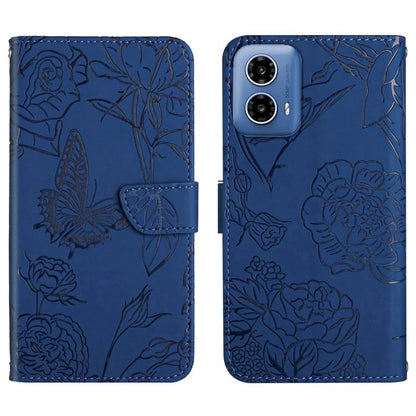 HT03 For Motorola Moto G34 5G Crossbody Case PU Leather+TPU Wallet Stand Phone Cover