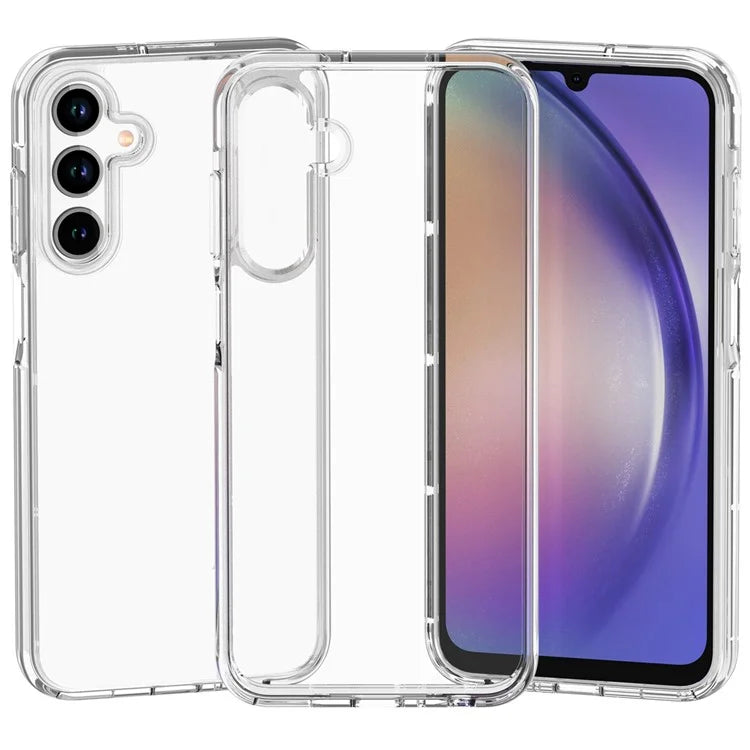For Samsung Galaxy A35 5G Clear Case Hard PC + Soft TPU Anti-Scratch Phone Cover