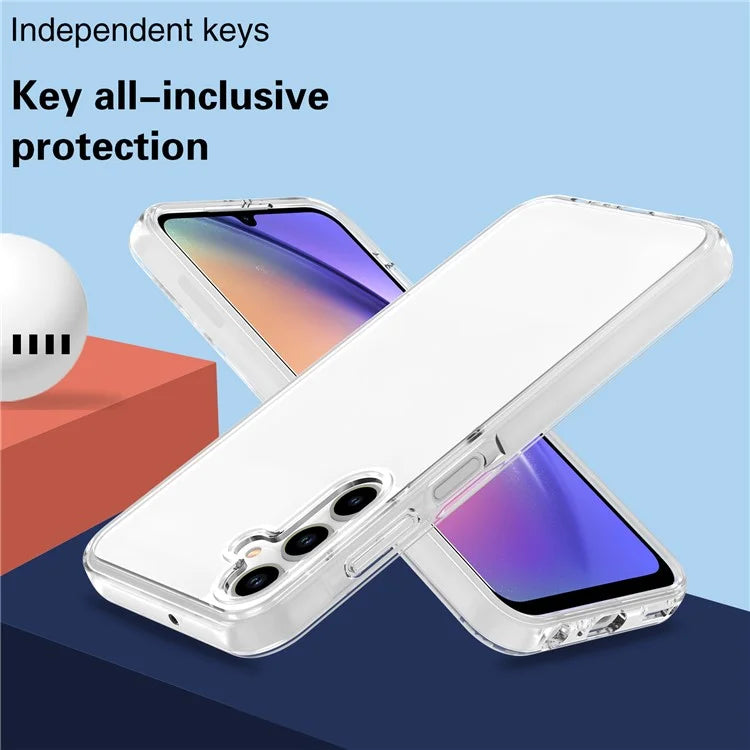 For Samsung Galaxy A35 5G Clear Case Hard PC + Soft TPU Anti-Scratch Phone Cover