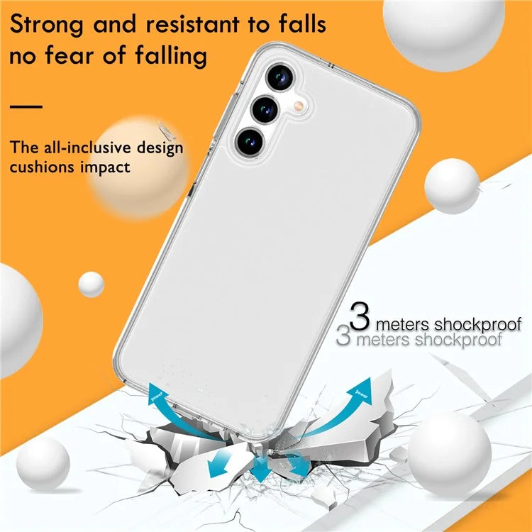 For Samsung Galaxy A35 5G Clear Case Hard PC + Soft TPU Anti-Scratch Phone Cover