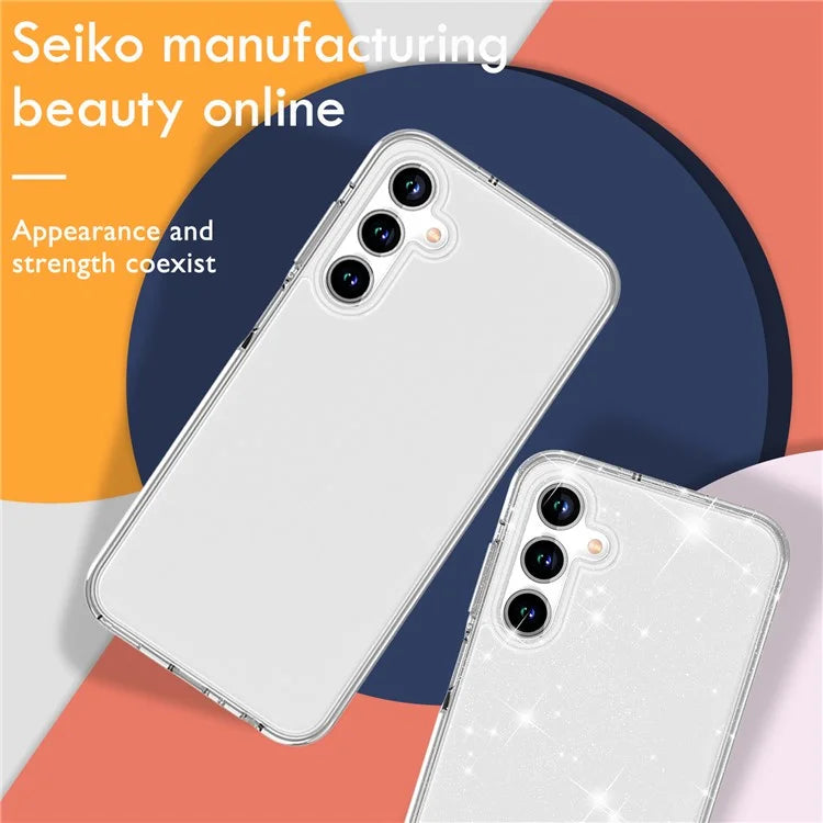 For Samsung Galaxy A35 5G Clear Case Hard PC + Soft TPU Anti-Scratch Phone Cover