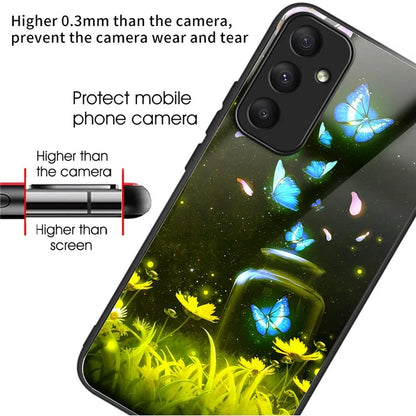 For Samsung Galaxy A35 5G Tempered Glass Phone Case Pattern Drop Protection