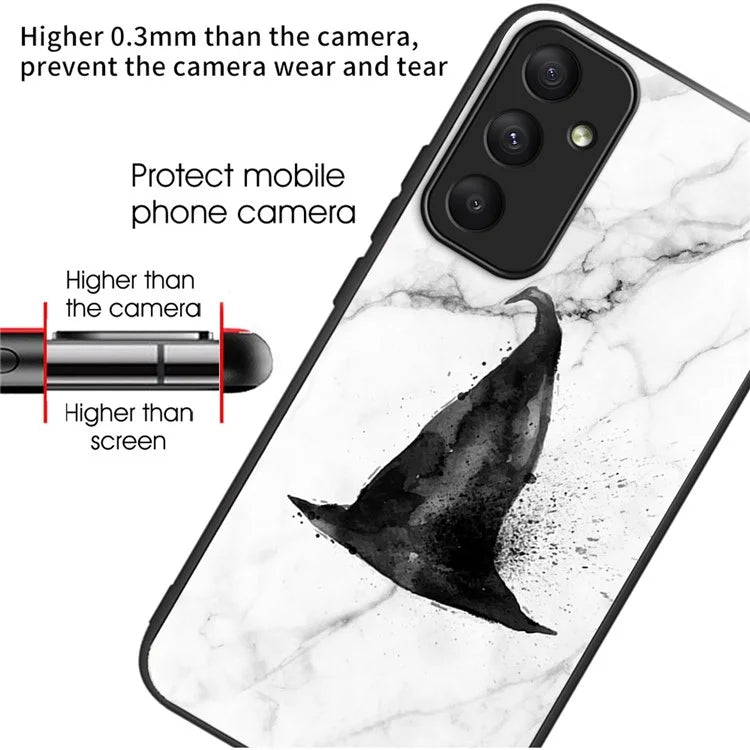 For Samsung Galaxy A35 5G Tempered Glass Phone Case Pattern Drop Protection