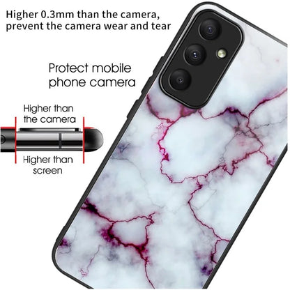 For Samsung Galaxy A35 5G Tempered Glass Phone Case Pattern Drop Protection