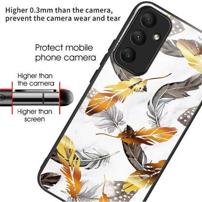 For Samsung Galaxy A35 5G Tempered Glass Phone Case Pattern Drop Protection