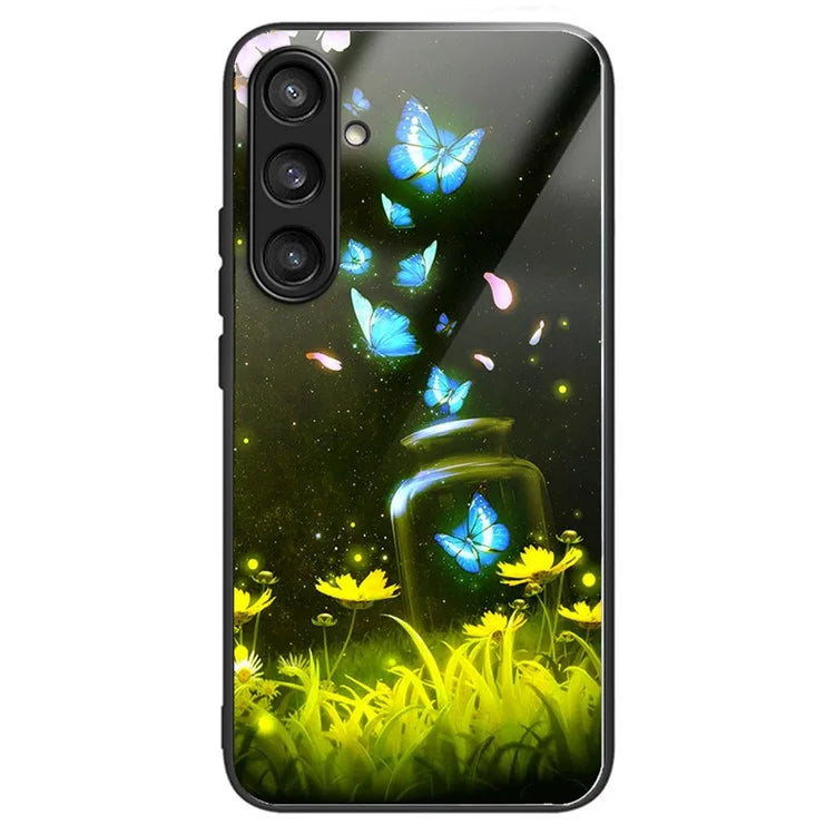 For Samsung Galaxy S23 FE Protective Phone Case Tempered Glass Pattern Printing